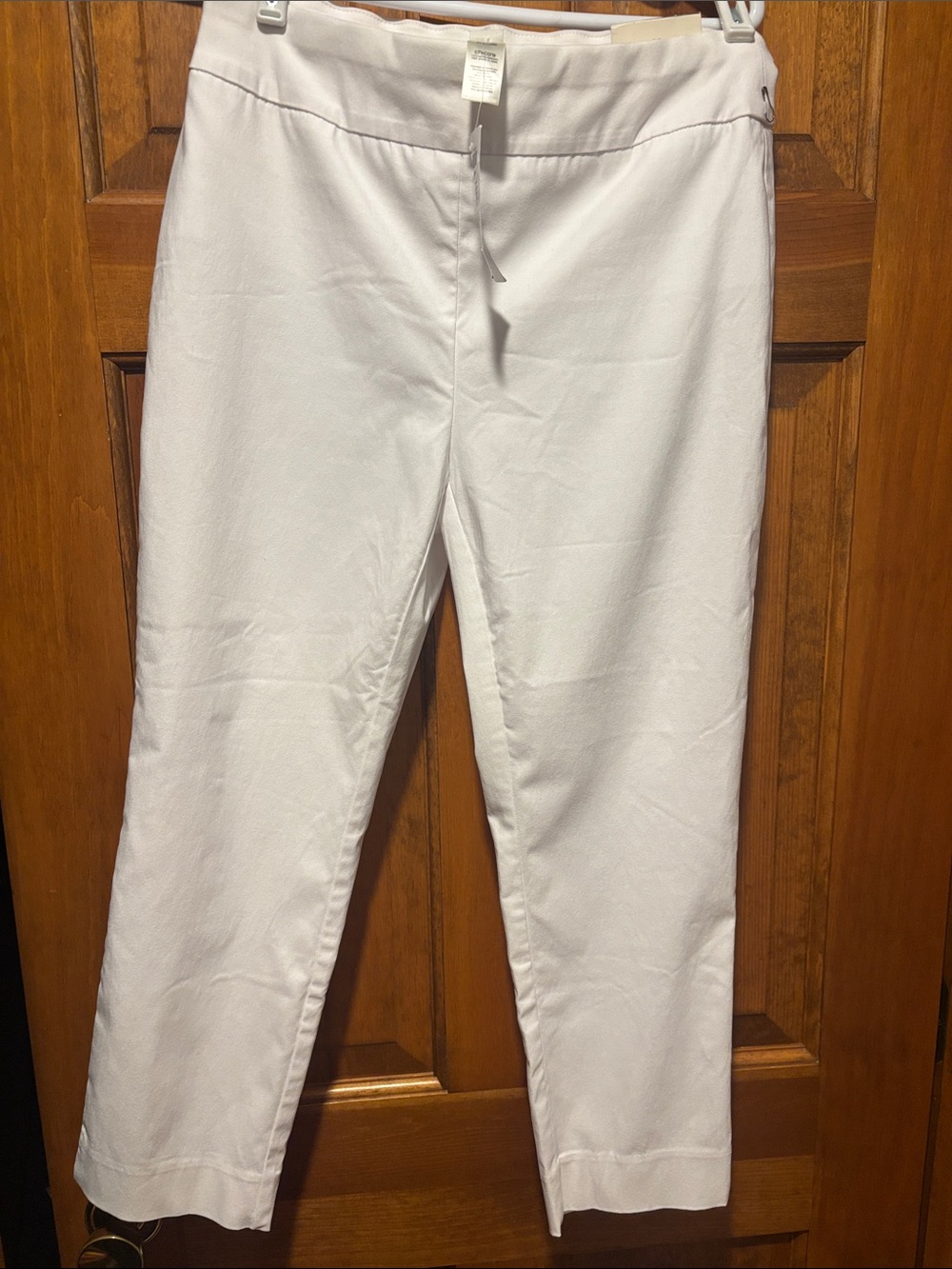 Chico's Optic White Brigitte Slimming Crop Pants